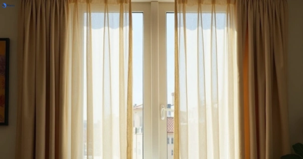 Dusty and dull curtains in waterfall-nsw before steam cleaning
